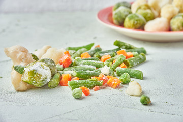 frozen brussels sprouts and broccoli cabbage green beans asparagus and carrots
