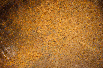 Old rusted metallic sheet, grungy background or texture