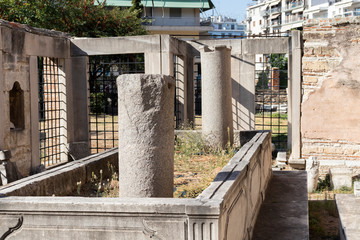 Rotunda Roman Temple in city of Thessaloniki, Greece