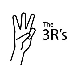 Obraz premium The 3 R's design. Clipart image isolated on white background