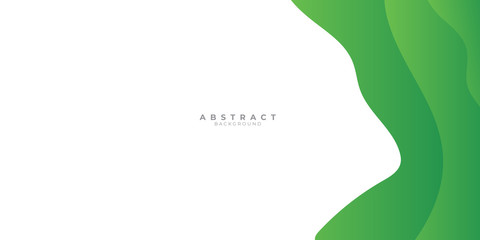 Green abstract background with liquid wave gradient color for presentation design. Suit for business, corporate, institution, conference, party, festive, seminar, and talks.