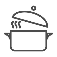 Rice Cookervector  thin line icon in white back ground