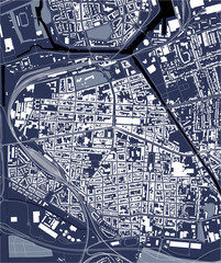 map of the city of Calais, Pas-de-Calais, Hauts-de-France, France