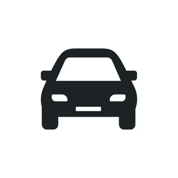 Vector car icon. Auto black icon.