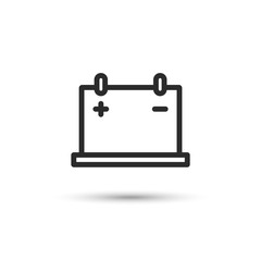 Car accumulator icon. Machine battery icon. Vector