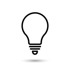 Lamp icon. Bulb vector icon.