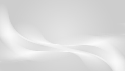 White smooth abstract background. Abstract white and gray color technology modern background design Illustration. Abstract white interior highlights future. Architectural background.