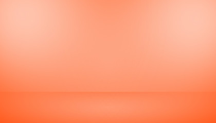 Fototapeta premium Empty room studio gradient lava red with spotlight used for background and display your product.