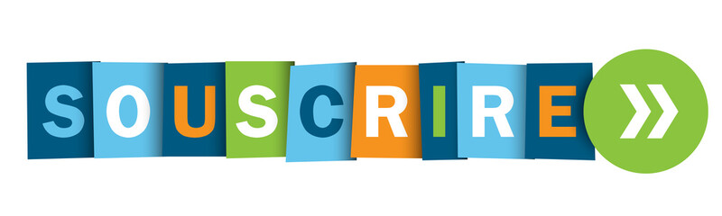 Bannière typographique vecteur SOUSCRIRE