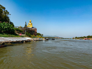 The view of Golden Triangle (Thailand Myanmar and Loas)