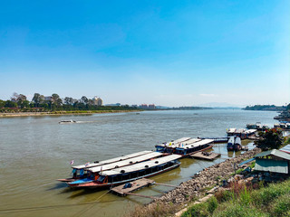The view of Golden Triangle (Thailand Myanmar and Loas)