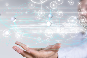 Big data visualization. Network connection structure