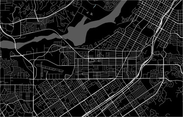 map of the city of Riverside, California, USA