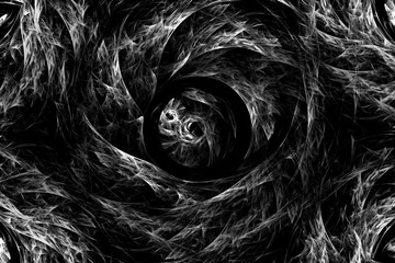 Abstract black-white background, random fractal shapes.Suitable for wallpapers and posters, web, cards,