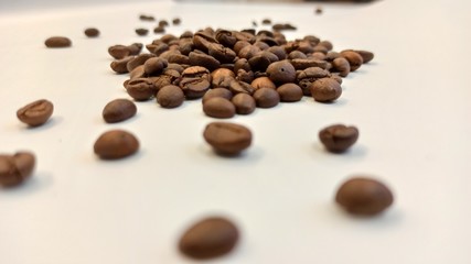 coffee beans on white background