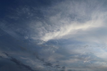 Cielo e nuvole in inverno