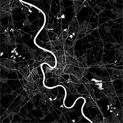 map of the city of Dusseldorf, Germany