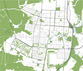 map of the city of Saransk, Russia
