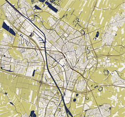 map of the city of Utrecht, Netherlands