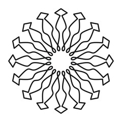 Abstract mandala on white background