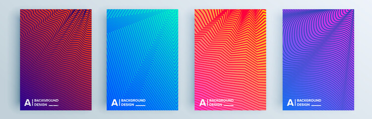 Modern abstract covers set, minimal covers design. Colorful geometric background, vector illustration.