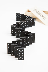 Fototapeta premium Domino tiles arranged in row