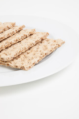 Fototapeta na wymiar Close-up of crackers in plate