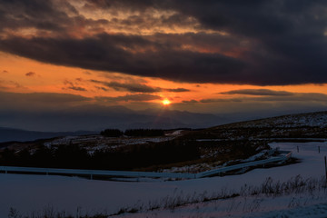 霧ヶ峰　車山肩の夕日