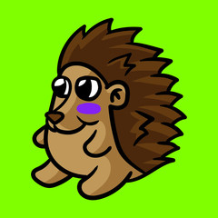 Vector cute hedgehog 