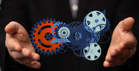 gear Technology setting concept background.