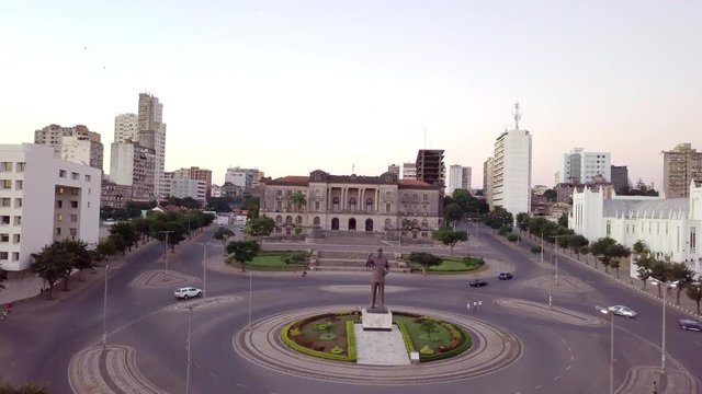 Maputo cityscape from above, capital city of Mozambique