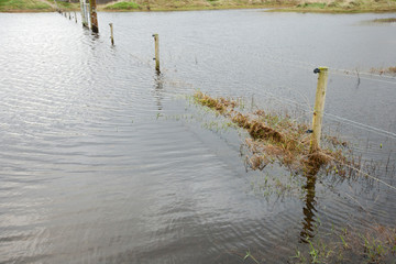Submerged fence posts
