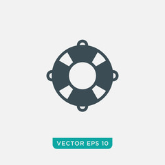 Life Buoy Icon Design, Float Icon Vector EPS10