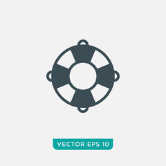 Life Buoy Icon Design, Float Icon Vector EPS10