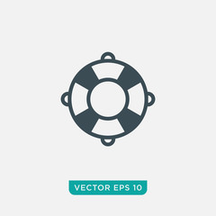Life Buoy Icon Design, Float Icon Vector EPS10