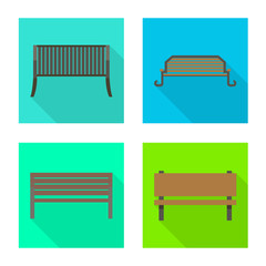 Vector design of seat and architecture icon. Set of seat and construction stock vector illustration.