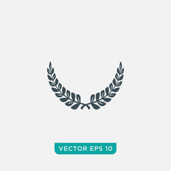 Laurel Wreath Icon Design, Vector EPS10