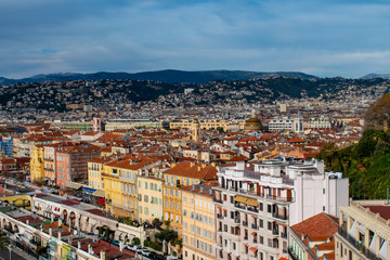 Fototapeta na wymiar Nice, France, oldtown panorama