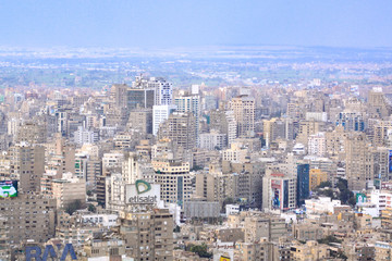 Fototapeta na wymiar Aerial Cityscape Cairo Egypt