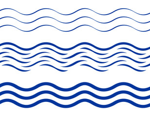 Set of waves patterns, flat style