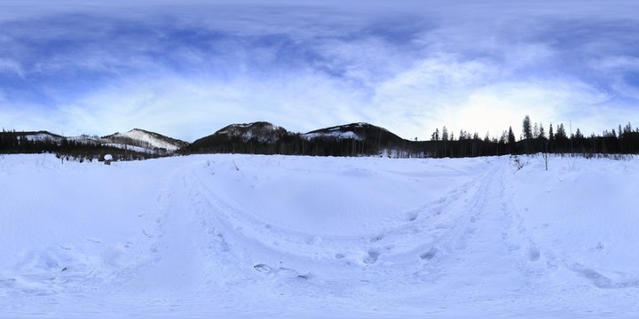 360 Panorama in Winter Tatra Mountains