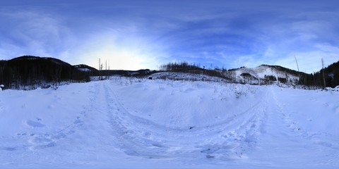 360 Panorama - Tatra Mountains in Winter