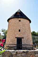 Fototapeta na wymiar Windmill Park in Torrevieja. Alicante, on the Costa Blanca. Spain. Europe. September 25, 2019