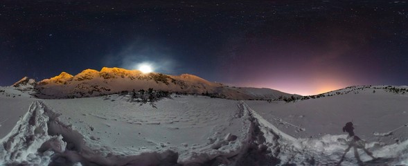 Tatra Mountains in winter - 360 Panorama