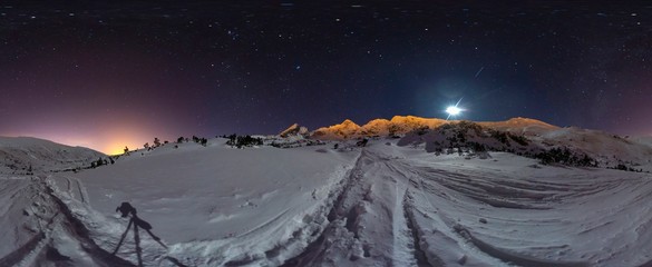 Tatra Mountains in winter - 360 Panorama