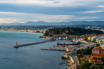 Fototapeta premium view of old town in Nice, France