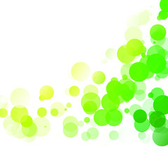 Bubbles Circle Dots Unique Green Bright Vector Background