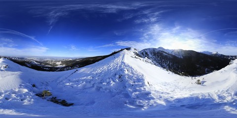 Tatra Mountains in winter HDRI Panorama