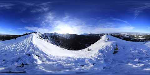 Tatra Mountains in winter HDRI Panorama