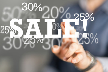 percent shopping digital in hand